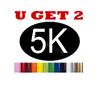 5K Running Decal Solid Runner Stickers "U Get 2" Image