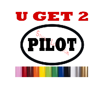 PILOT Airplane Jet Decal Flight Aviation Plane Image