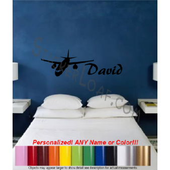 Airplane Airliner Flight Wall CUSTOM Sticker Decal Image